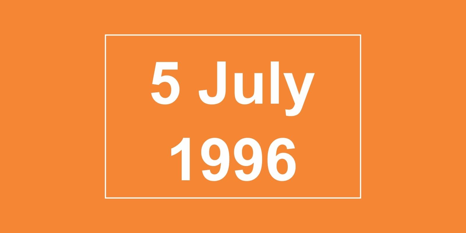  ક્લોનિંગથી ‘ડોલી’નો જન્મ: ૫ જુલાઈ, ૧૯૯૬