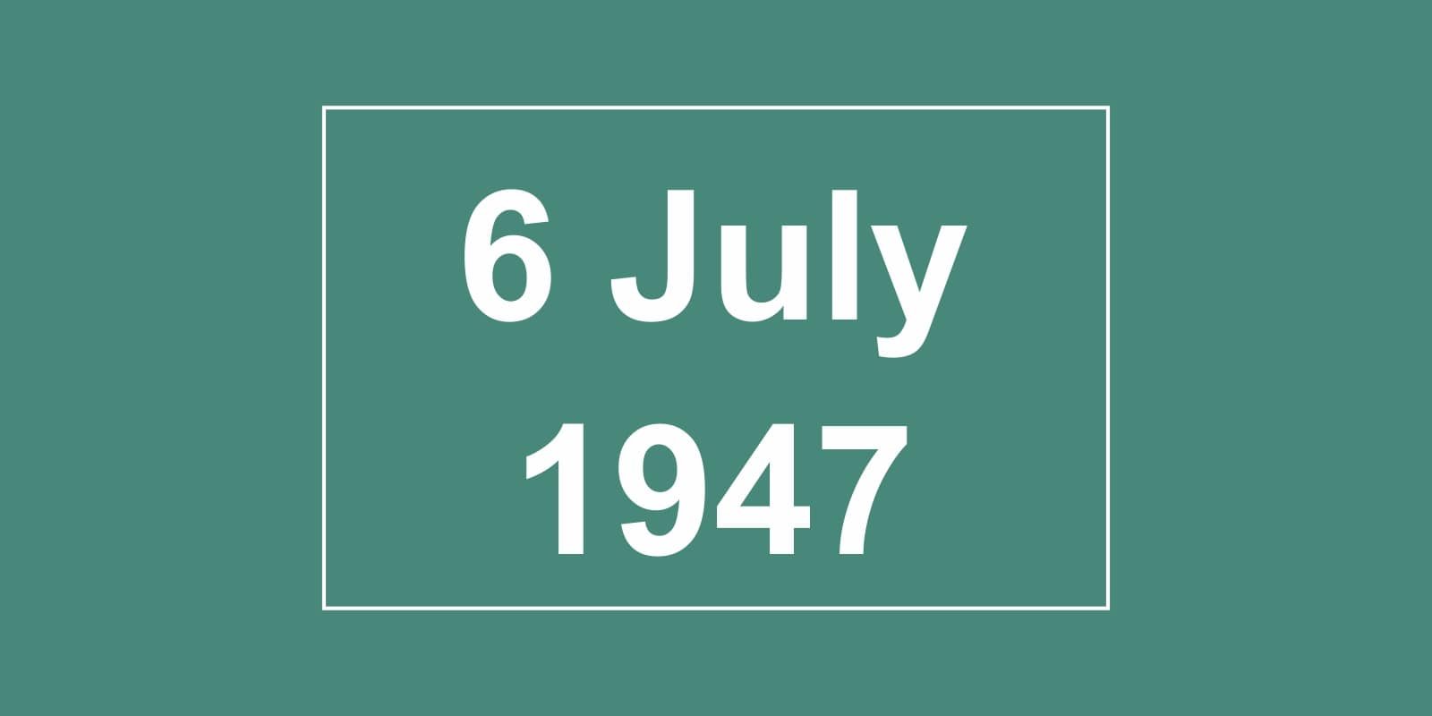 એ.કે.-૪૭નું જથ્થાબંધ ઉત્પાદન: ૬ જુલાઈ, ૧૯૪૭